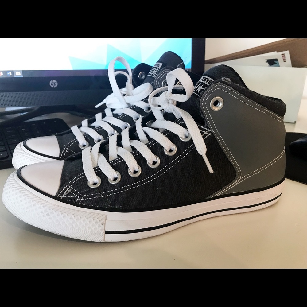 Men’s Converse All Star mid-tops black/gray Size 7